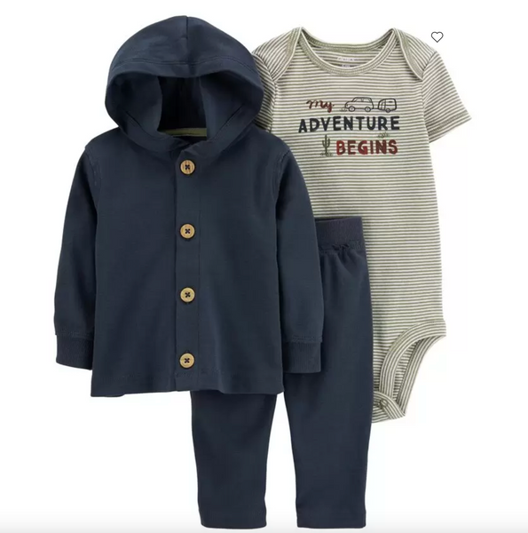 Conjunto Chamarra Azul Aventura Carters Talla 9 meses