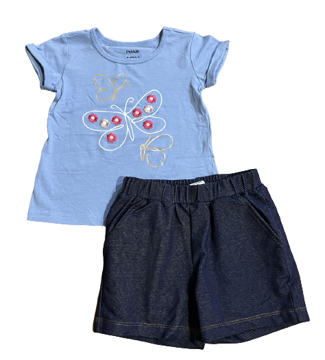 Conjunto Pekkle Mariposas Talla 4 años