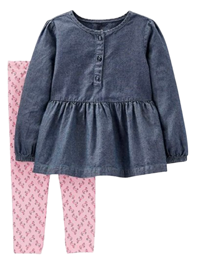 Conjunto Azul y Rosa Carters Talla 3 años