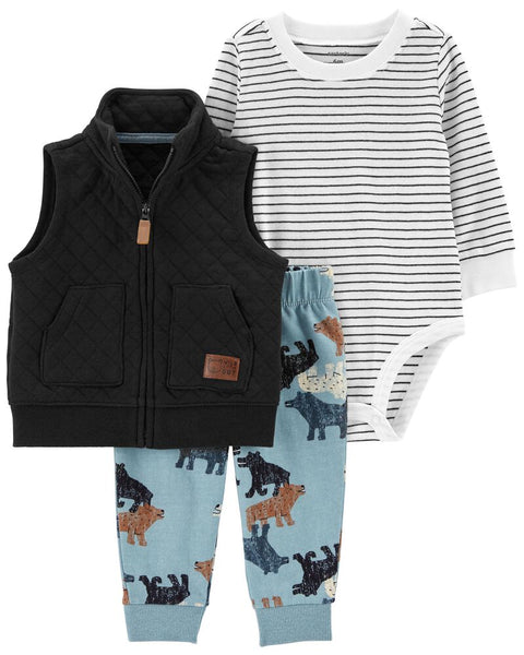 Conjunto Chaleco Animalitos Carters Talla 0 a 1 mes