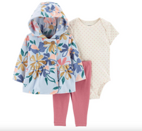 Conjunto Chamarra Flores Carters Talla 9 meses