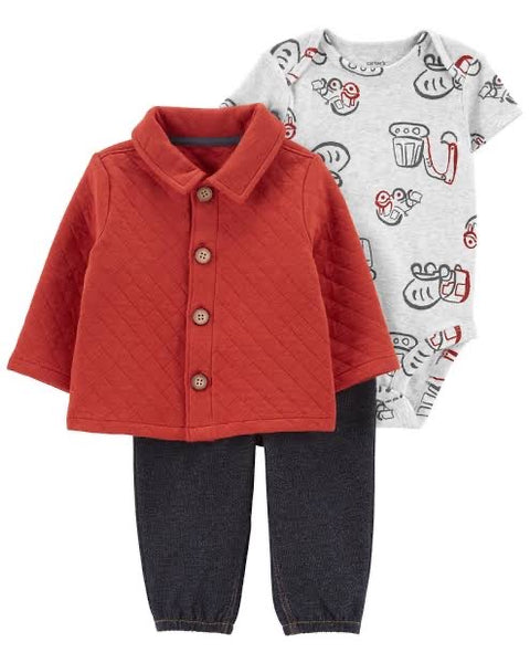 Conjunto Chamarra Camiones Carters Talla 9 meses