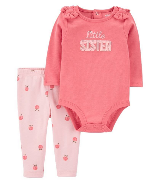 Conjunto Little Sister Manzanitas Carters Talla 12 meses