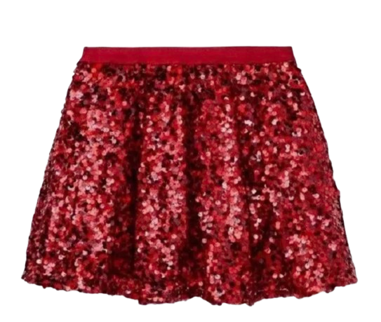 Falda Roja Lentejuelas Cat and Jack Talla 7 - 8 años