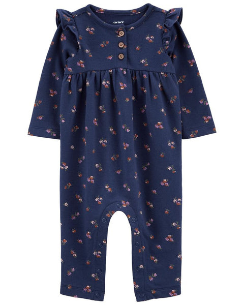 Jumpsuit Azul Flores Carters Talla 12 meses