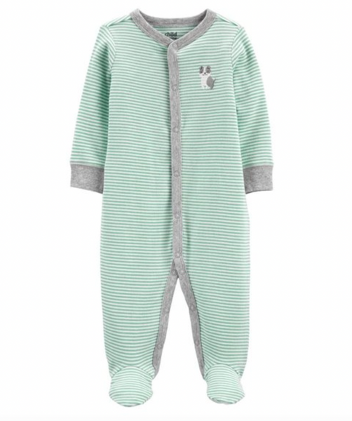 Mameluco Verde Perrito Carters Talla 0 a 3 meses