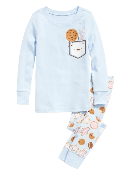 Pijama Leche con Galletas Old Navy Talla 3 años