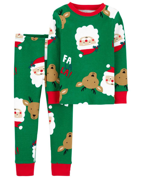 Pijama Santas y Renos Carters Talla 3 años