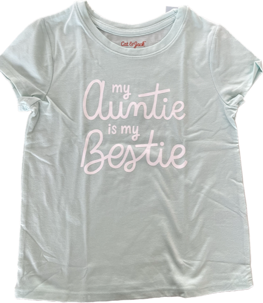 Playera Auntie is my Bestie Marca Cat and Jack Talla 5 años