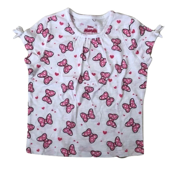 Playera Moños Minnie Mouse Talla 4 años