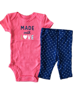 Conjunto Made with Love Talla 3 meses