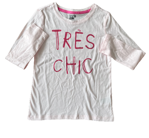 Playera Tres Chic Marca Spotted Zebra Talla 6 años