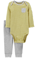 Conjunto Carters Verde Rayas Talla 0 a 1 mes