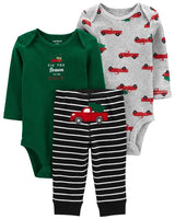 Conjunto Carritos Navideños Carters Talla 9 meses