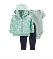 Conjunto Carters Copos de Nieve Talla 6 meses