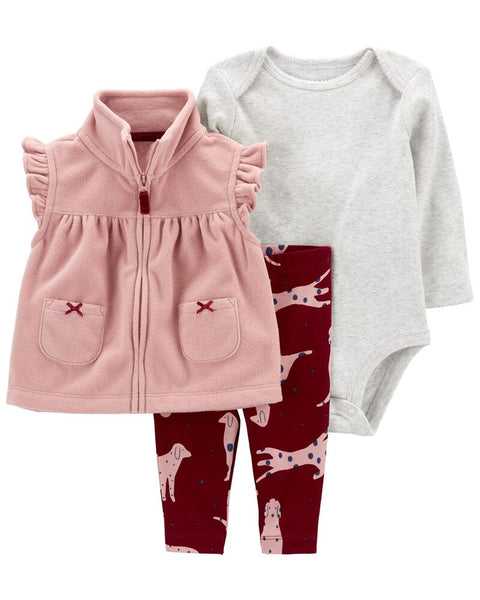 Conjunto Carters Chaleco Perrito Talla 6 meses