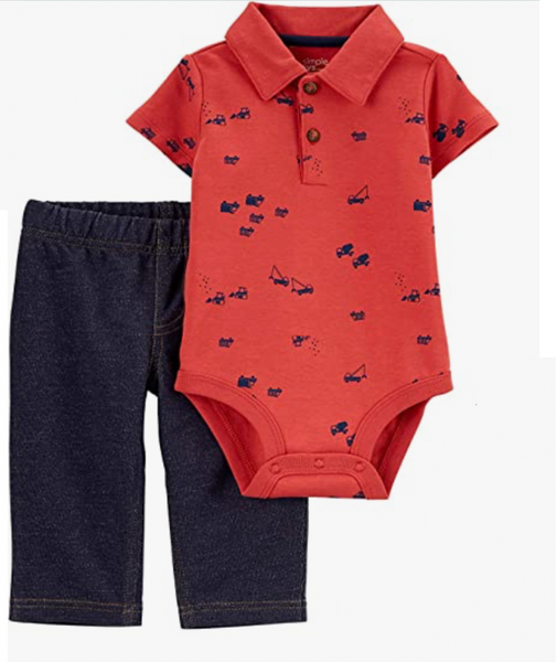 Conjunto Carritos de Construccion Carters Talla 3 meses