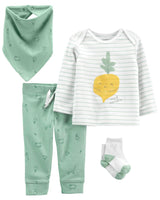 Conjunto verduras Carters Talla 0 a 1 mes