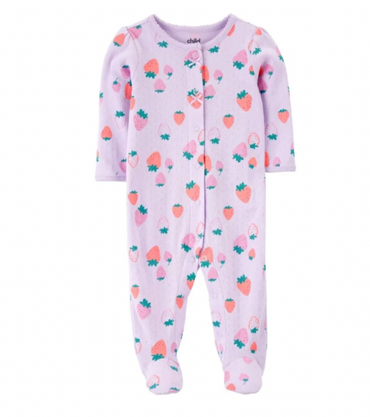 Mameluco Fresas Carters Talla 0 a 1 mes