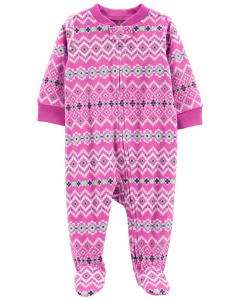 Mameluco rosa figuritas Carters Talla 0 a 1 mes