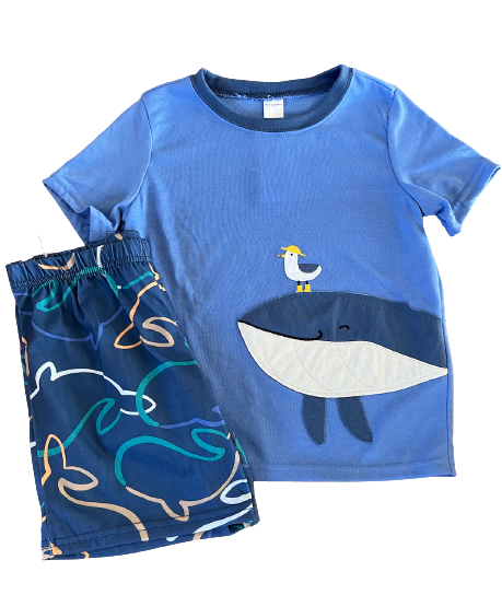 Pijama Carters Ballena y Gaviota Talla 5 años