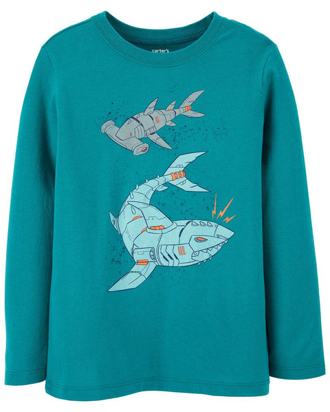 Playera Tiburones Carters Talla 5 años