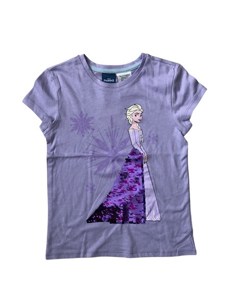 Playera lila Frozen Talla 6 años