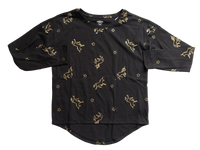 Playera negra unicornos dorados Old Navy Talla 10 años
