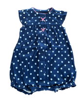 Romper Azul Bolitas Carters Talla 0 a 3 meses