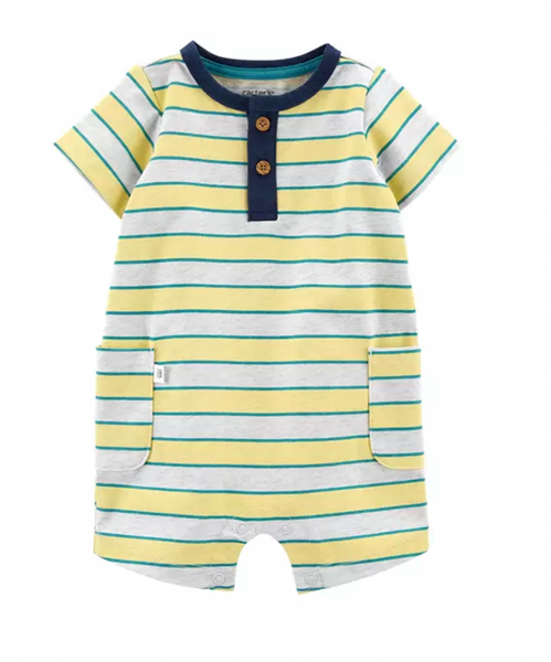 Romper Amarillo Rayas Carters Talla 3 meses