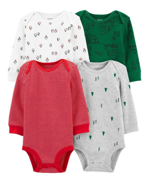 Set 4 Pañaleros Carters Rojo-verde Nuevos Talla 0 A 1 Mes