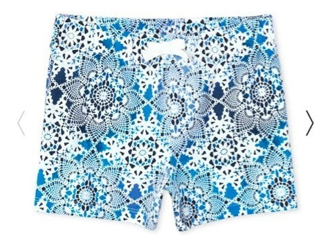 Short Flores Azules Childrens Place Talla 4 Años