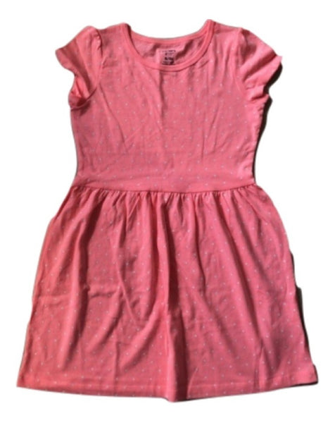 Vestido melon bolitas Carters Talla 7 años