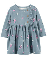 Vestido Flores Carters Talla 0 a 1 mes